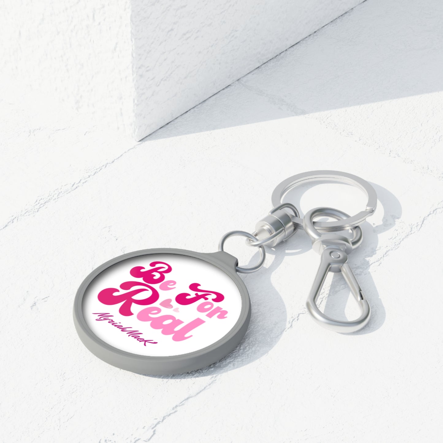 Be For Real Keyring Tag