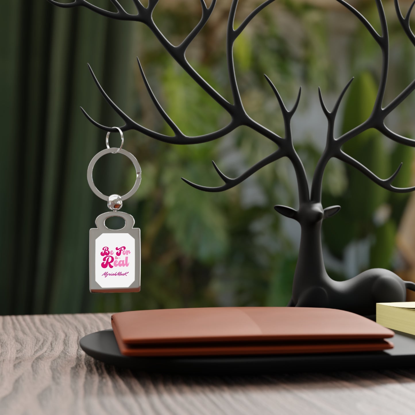 Be For Real Rectangle Photo Keyring